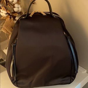 Satin black backpack NWT
